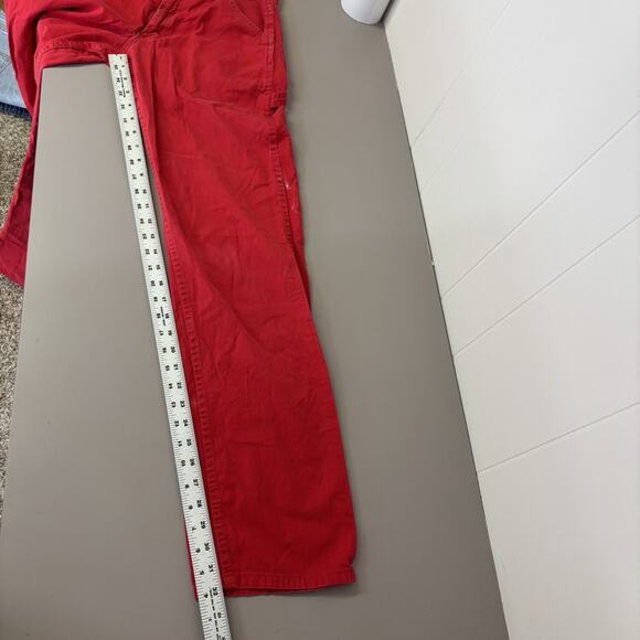 Vintage 1970’s Big Smith Painters Pants Jeans Red 28x30 USA Womens Union Made - Picture 12 of 13